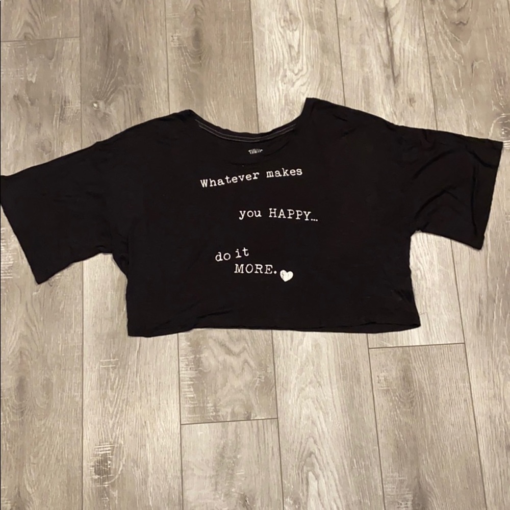 Junie and Jade Whatever Makes You Happy Crop Shirt - Picture 2 of 5
